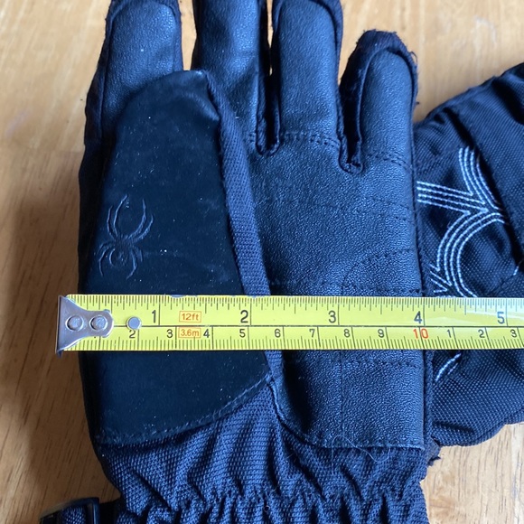 Spyder Black Gloves white Logo Spider w/ Web Palm LARGE pre-owned - Picture 14 of 14